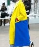 Contrast Patchwork Windbreaker Coat